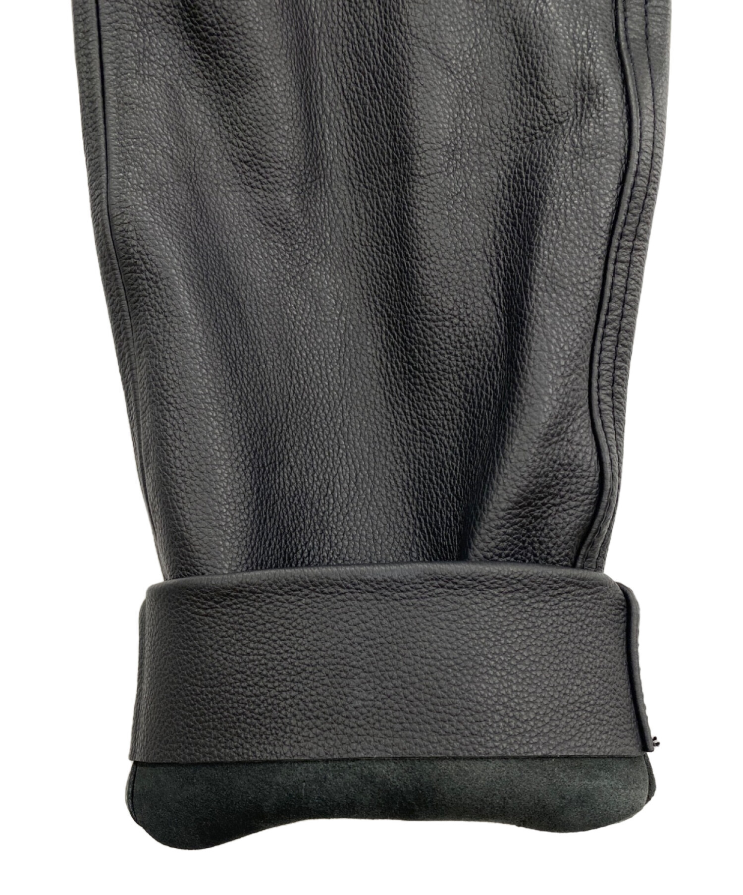 レザー ブラックパンツ AVIREX LEATHER PATCH DUCK DOUBLE KNEE PANTS | AVIREX（アヴィレックス