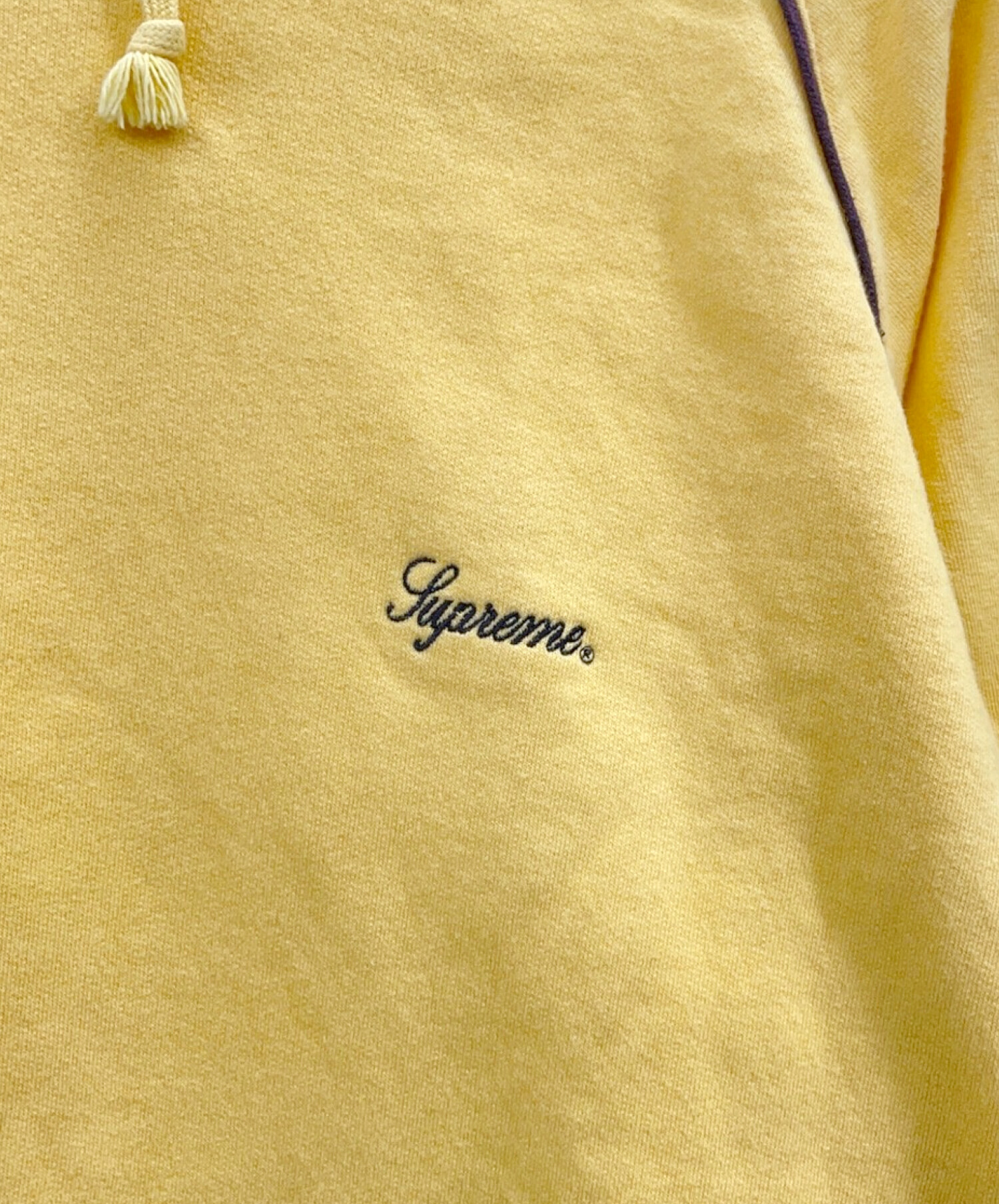 Supreme フルジップパーカー イエロー Lサイズ 中古・古着通販】SUPREME (シュプリーム) プルオーバーパーカー