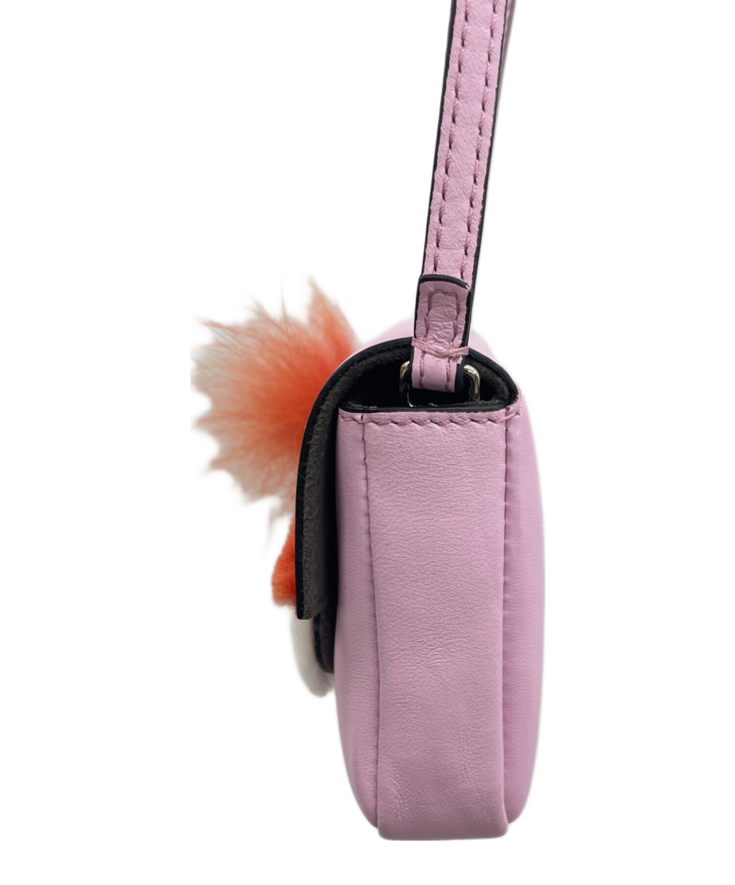 Fendi ロゴ入りピンクポーチ 中古・古着通販】FENDI (フェンディ) ショルダーポーチ ピンク