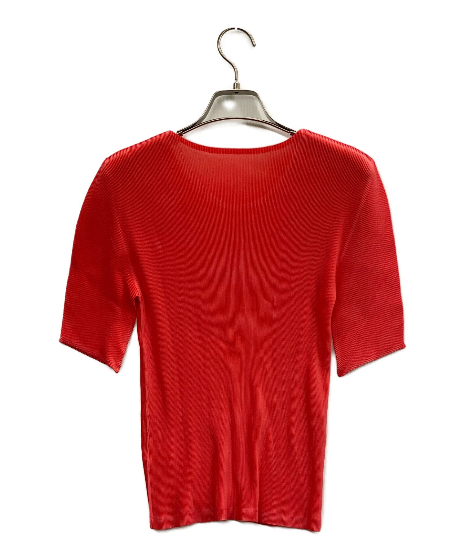 極美品プリーツプリーズ プリーツプリーズ／半袖カットソー ロゴ入り