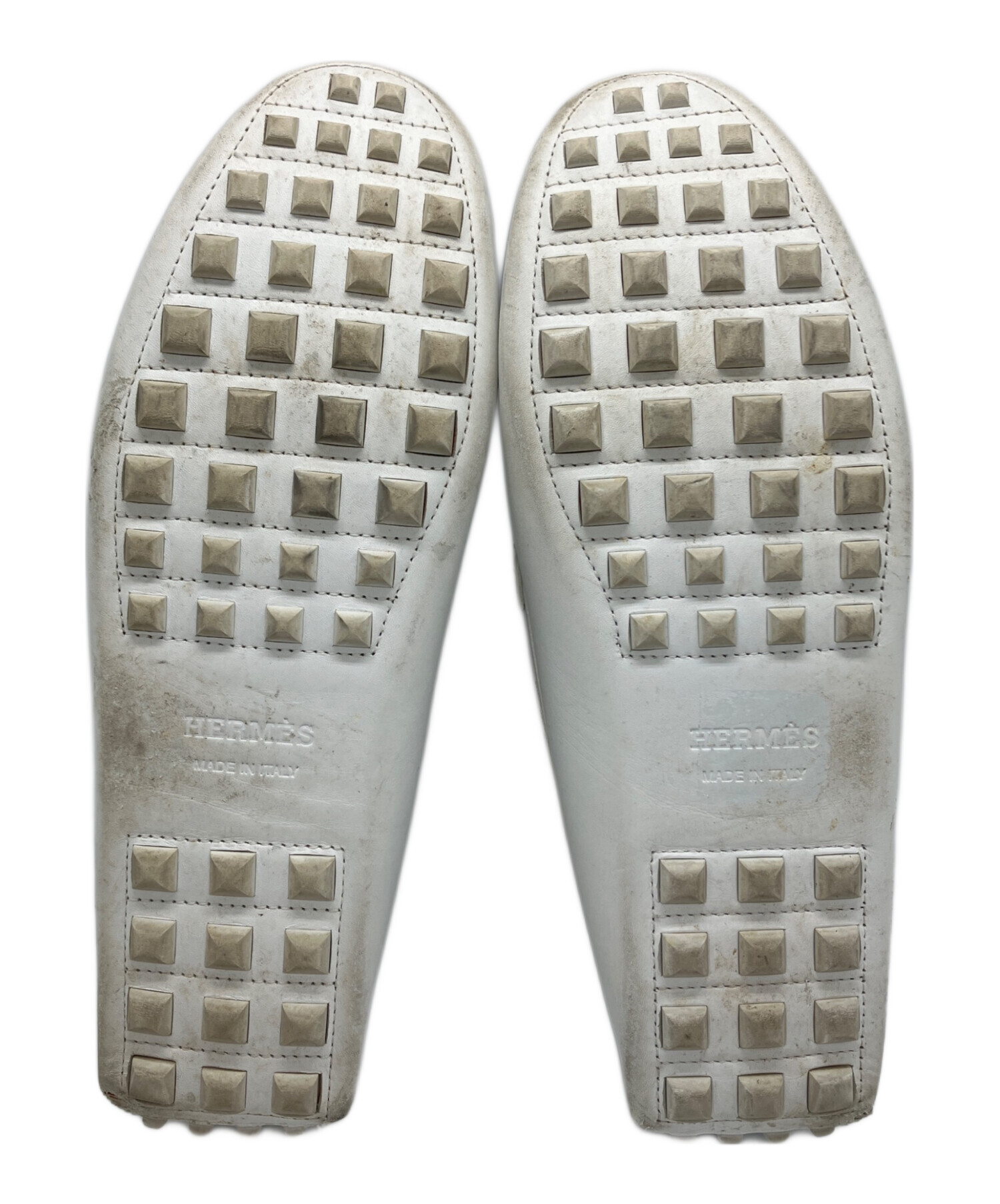 中古・古着通販】HERMES (エルメス) ドライビングシューズ ホワイト