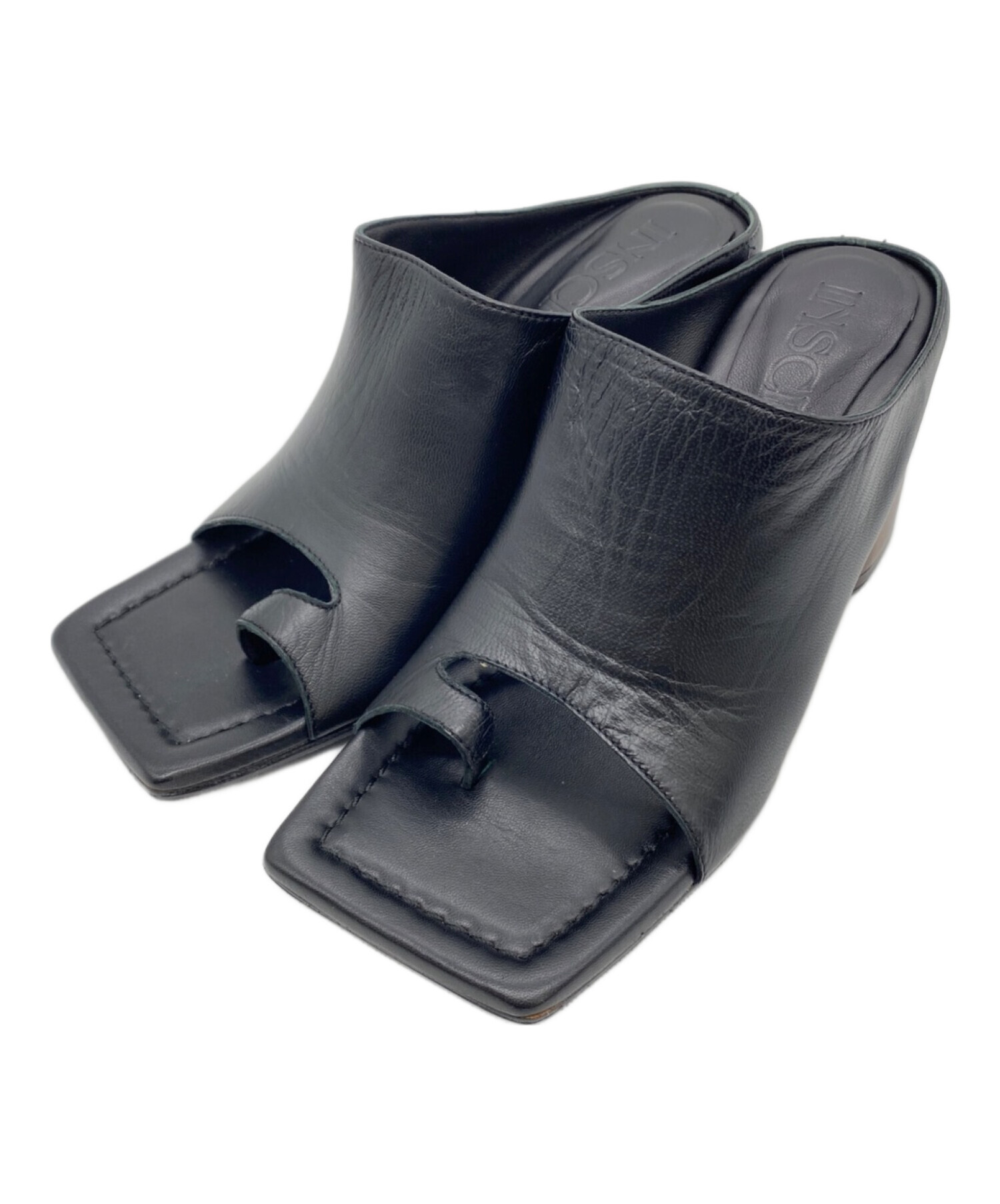 INSCRIRE スクエアヒールサンダル INSCRIRE スクエアヒールサンダル