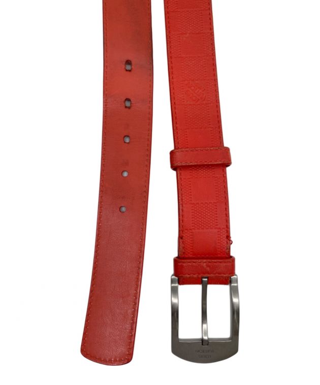 中古・古着通販】LOUIS VUITTON (ルイ ヴィトン) レザーベルト レッド