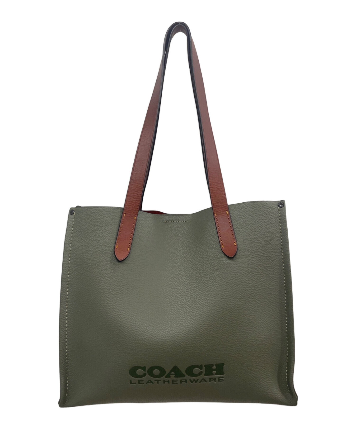 中古・古着通販】COACH (コーチ) ショルダーバッグ グリーン×ブラウン 