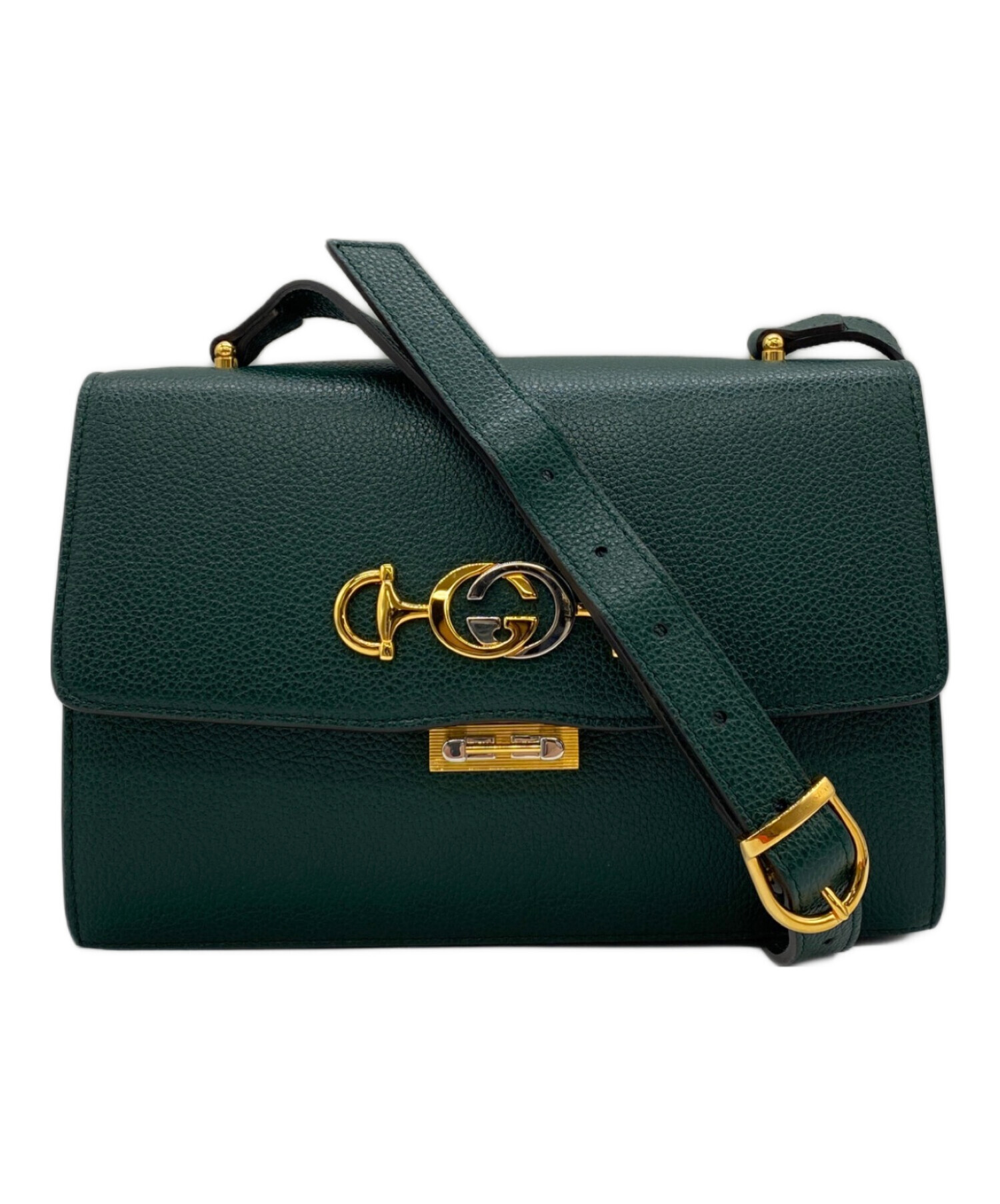 中古・古着通販】GUCCI (グッチ) ショルダーバッグ ズゥミ グリーン 