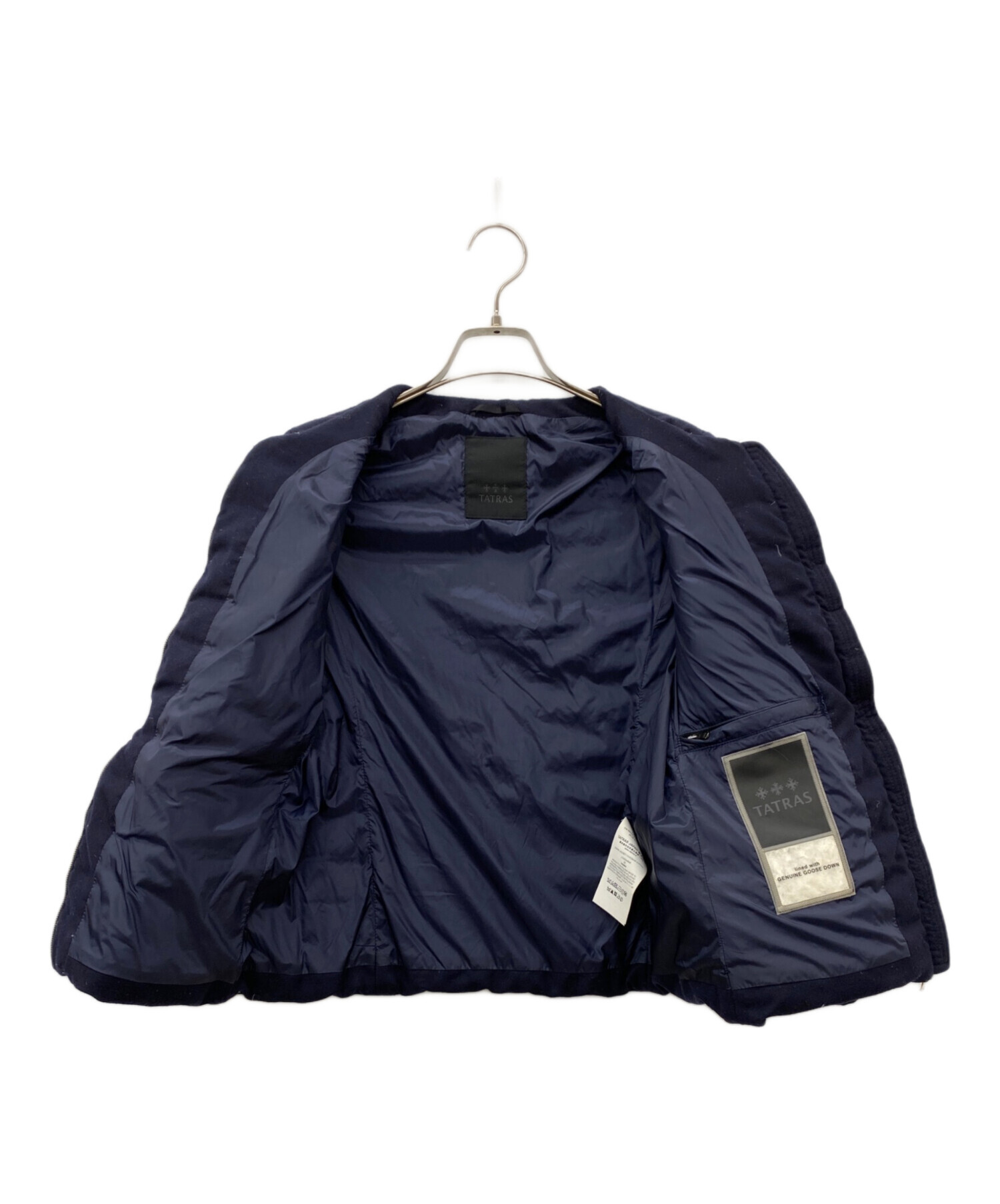 中古・古着通販】TATRAS (タトラス) ノーカラーダウンジャケット