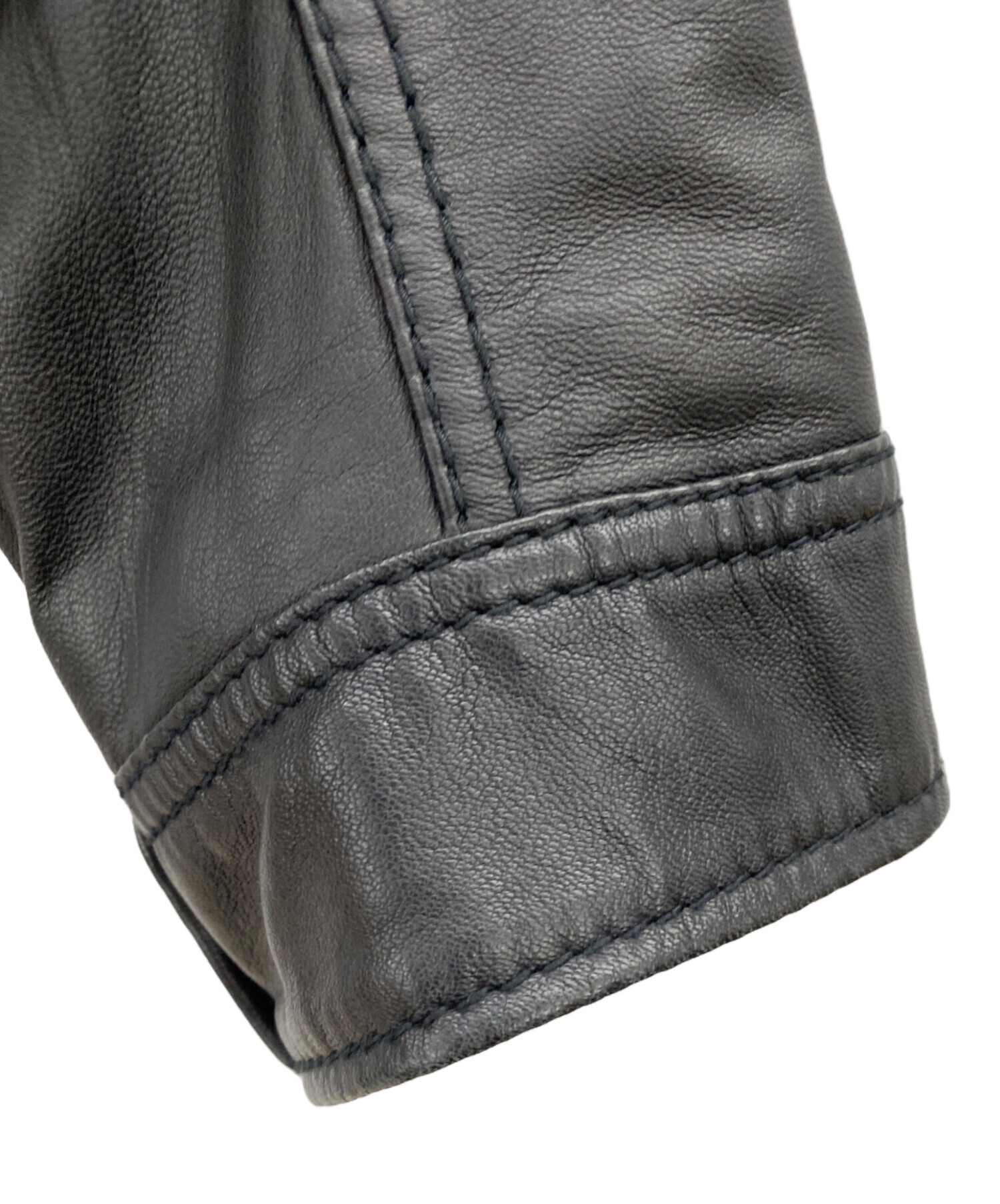 ディーゼル サイズ:38 フード付きレザージャケット 中古 BS99 中古・古着通販】DIESEL (ディーゼル) レザージャケット ブラック