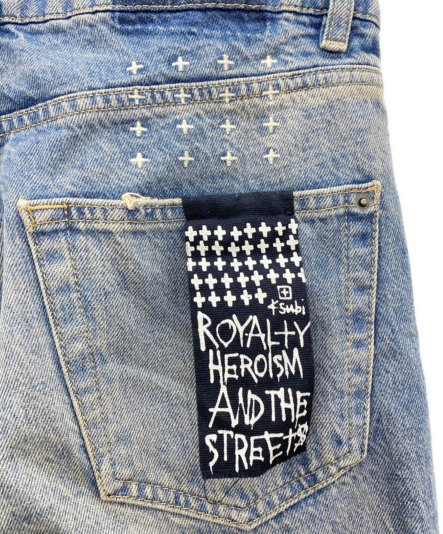 中古・古着通販】Ksubi (スビ) デニムパンツ（ヘリテージ リペア