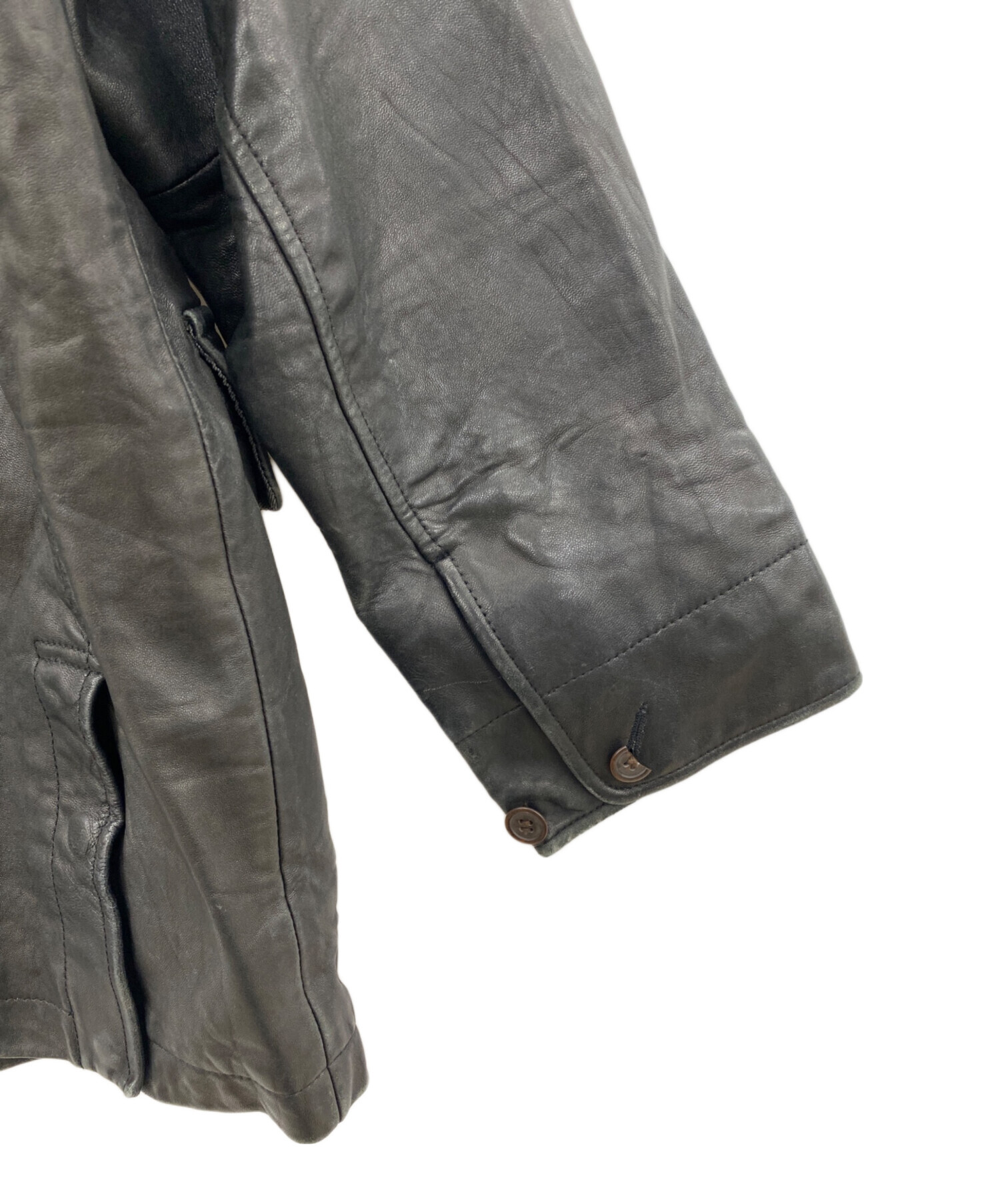 中古・古着通販】NAUTICA (ノーティカ) レザージャケット ブラック