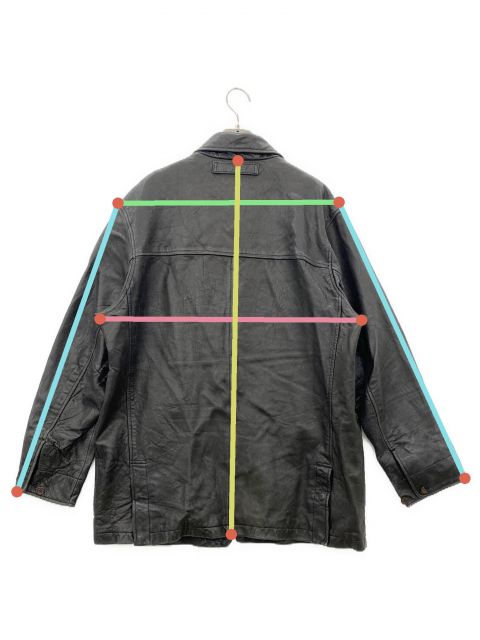 中古・古着通販】NAUTICA (ノーティカ) レザージャケット ブラック