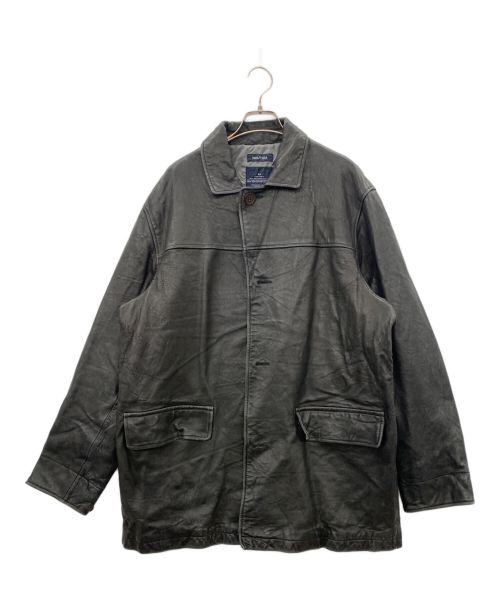 中古・古着通販】NAUTICA (ノーティカ) レザージャケット ブラック