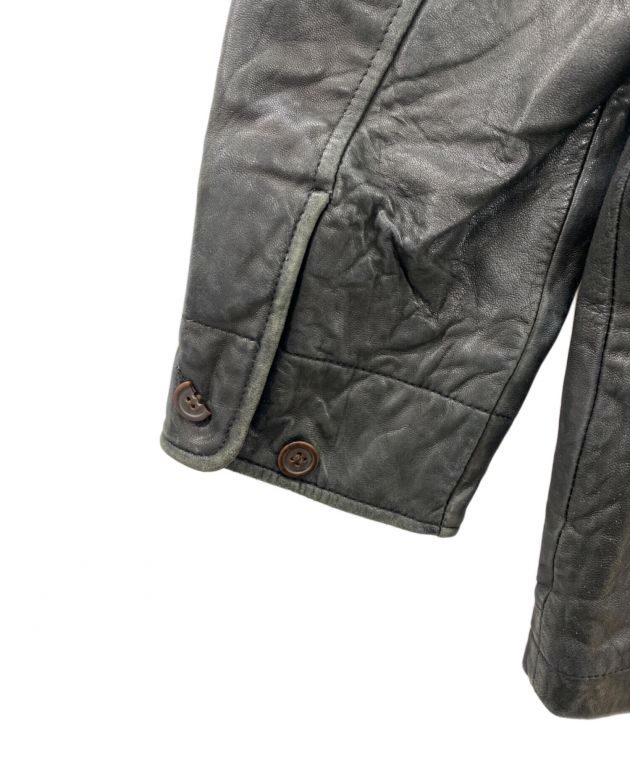 中古・古着通販】NAUTICA (ノーティカ) レザージャケット ブラック