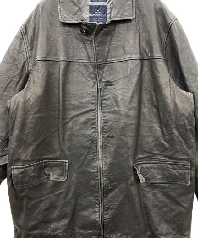 中古・古着通販】NAUTICA (ノーティカ) レザージャケット ブラック