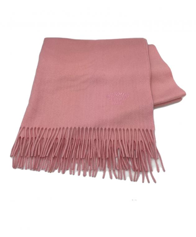 中古・古着通販】HERMES (エルメス) 大判カシミヤマフラー ピンク