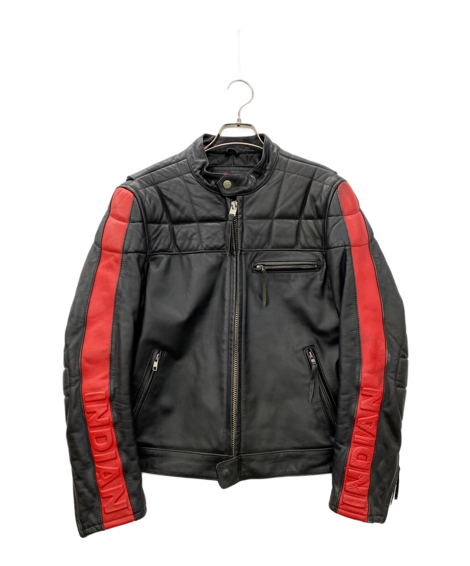 中古・古着通販】INDIAN (インディアン) レザージャケット ブラック 