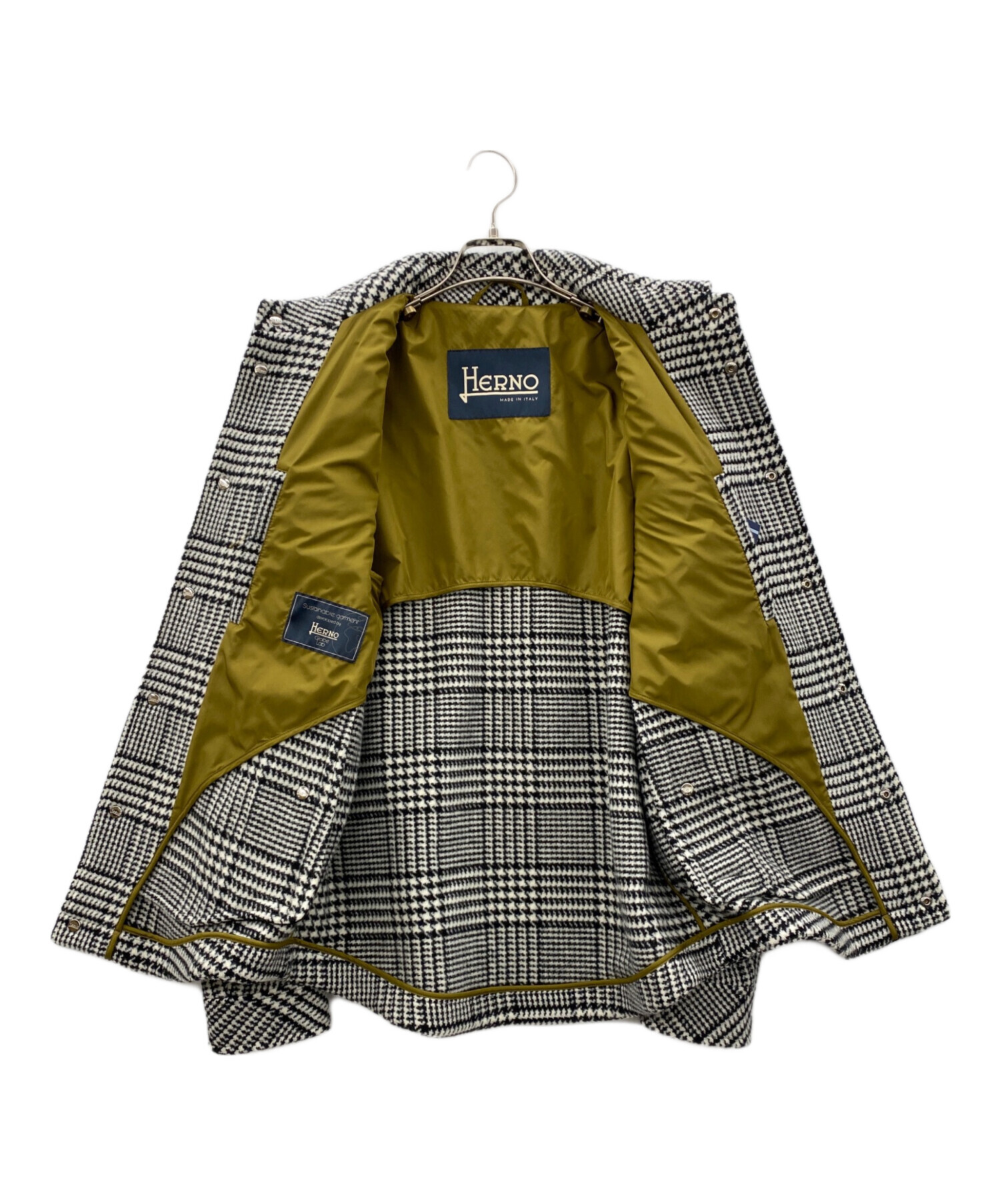 中古・古着通販】HERNO (ヘルノ) グレンチェックウールシャツ