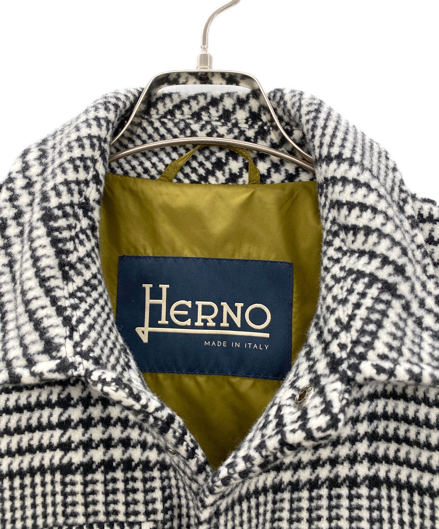 中古・古着通販】HERNO (ヘルノ) グレンチェックウールシャツ