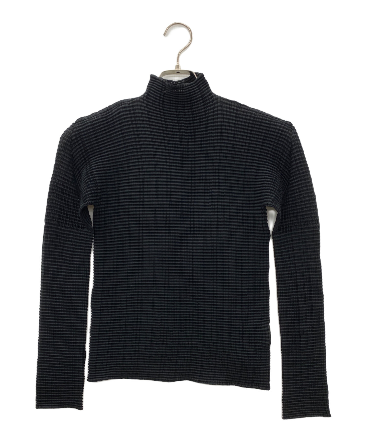 ISSEY MIYAKE FETE 長袖シャツ プリーツ ブラック 中古・古着通販】ISSEY MIYAKE FETE (イッセイミヤケフェット