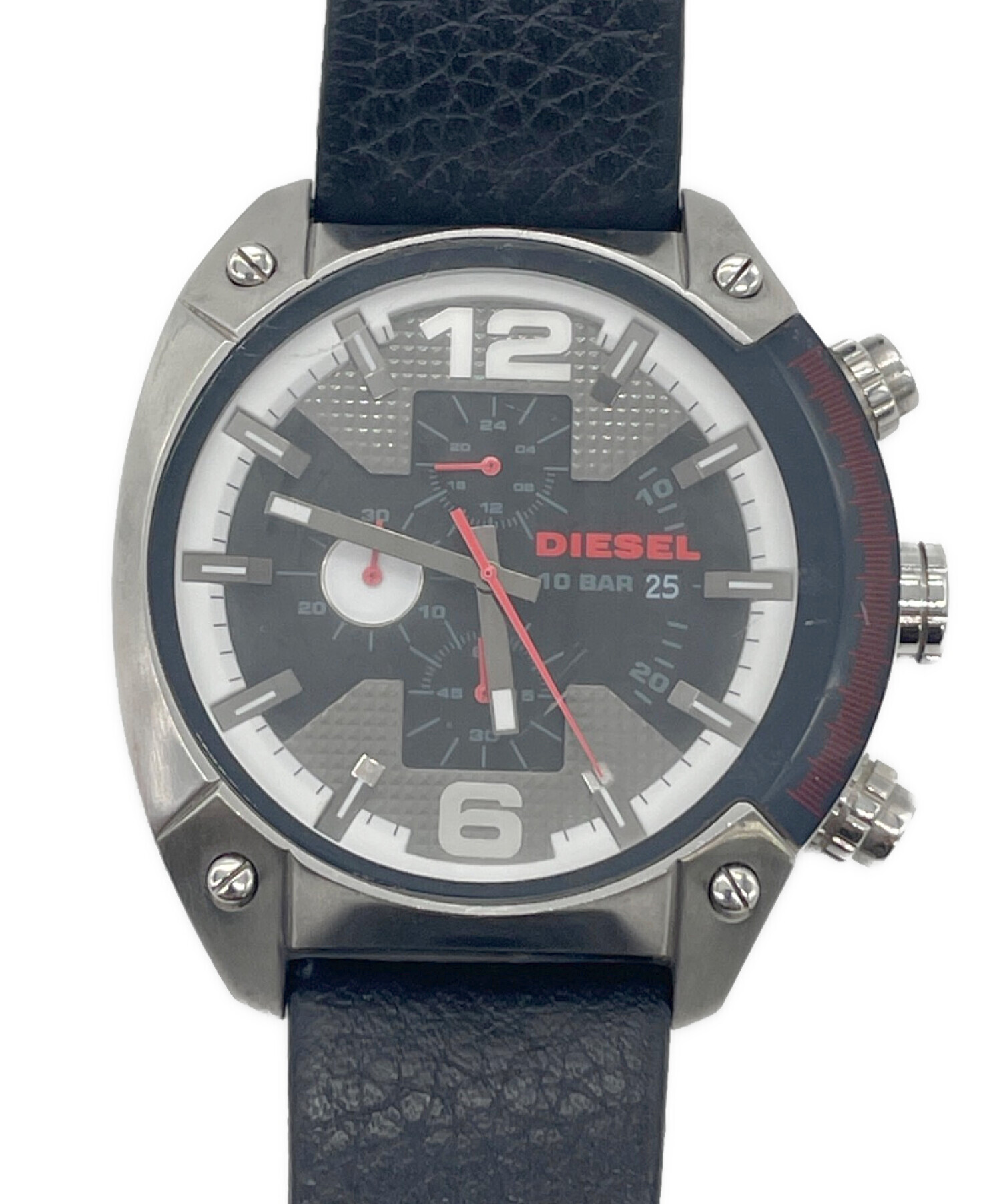 中古・古着通販】DIESEL (ディーゼル) 腕時計 ブラック×ホワイト 