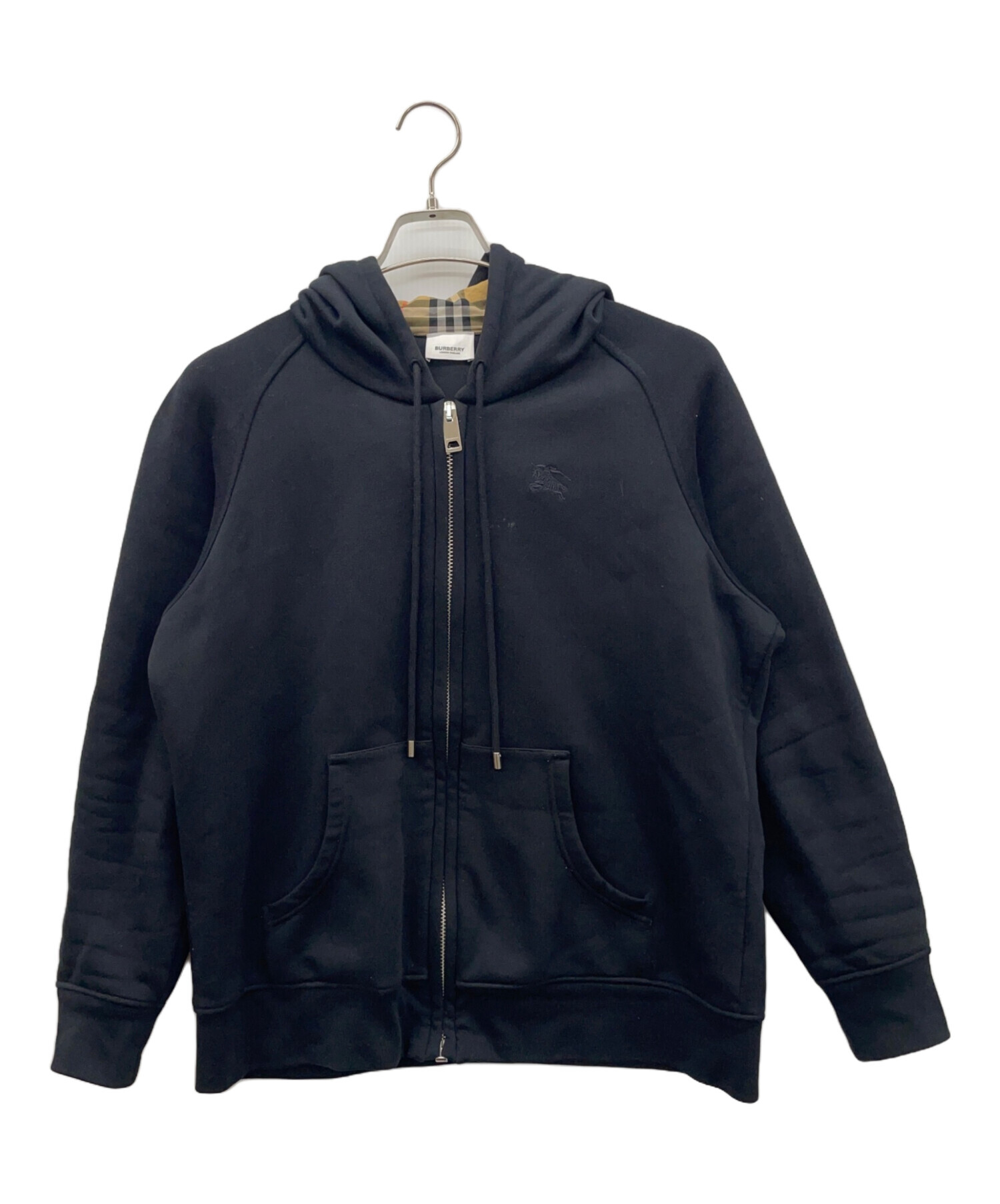 中古・古着通販】BURBERRY (バーバリー) ジップパーカー ブラック