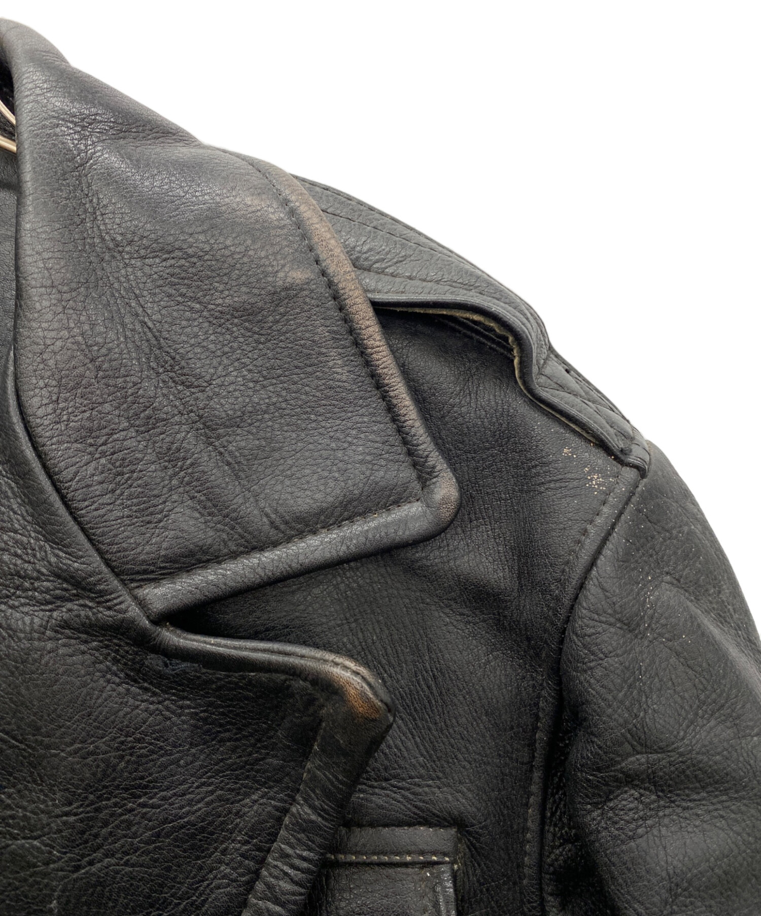 ruler　Sakakihara 舘ブラック レザー シングルライダース 中古・古着通販】SAKAKIHARA (サカキハラ) ライダースジャケット