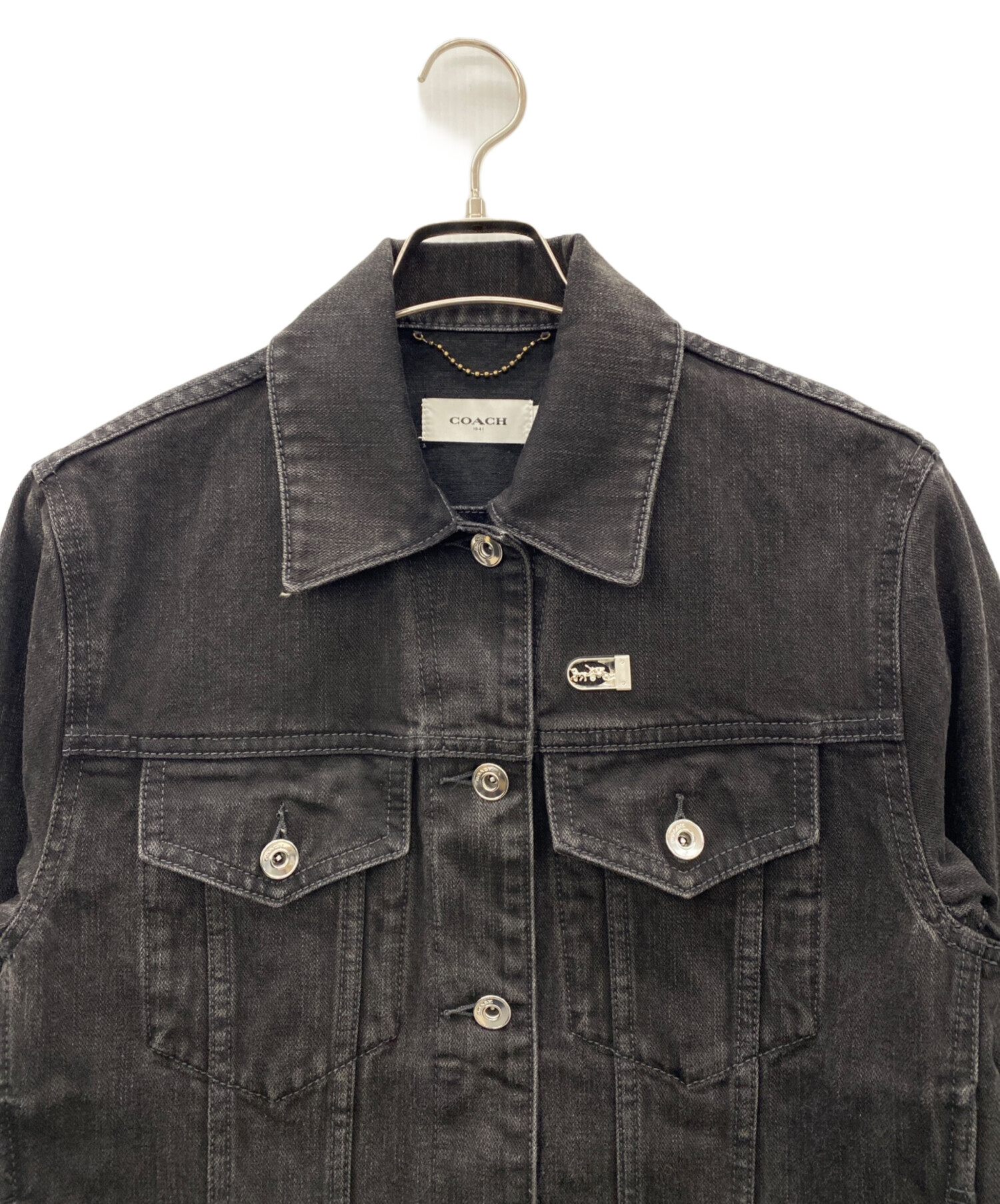 中古・古着通販】COACH (コーチ) ブラックデニムジャケット ブラック 