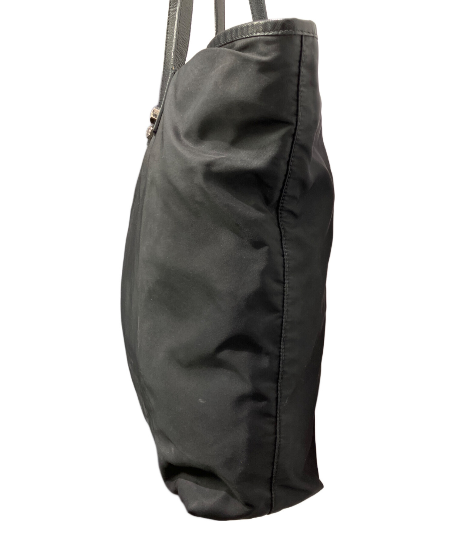 PRADA ブラック トートバッグ スカルモチーフ 中古・古着通販】PRADA (プラダ) スカルトートバッグ ブラック