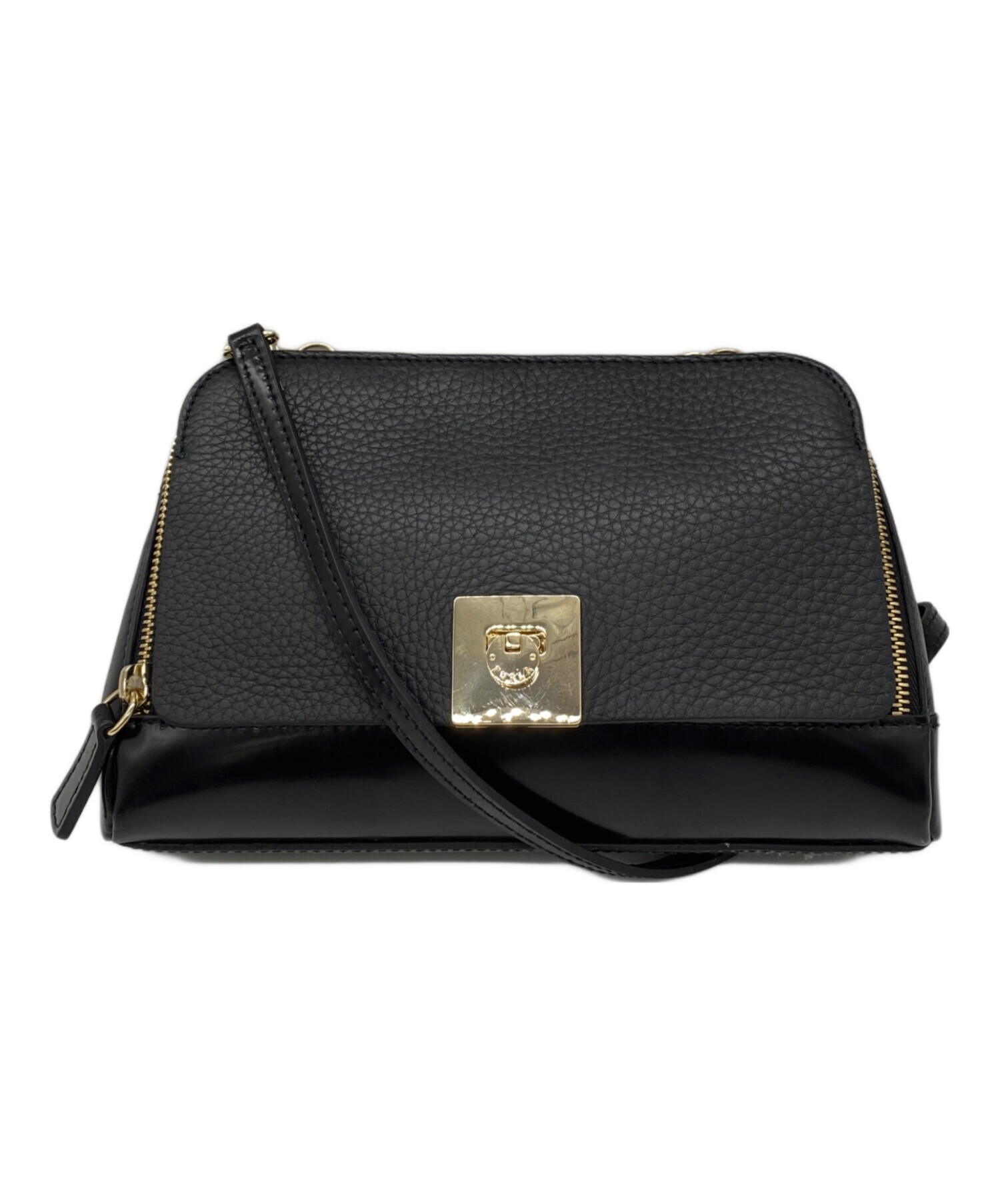 中古・古着通販】FURLA (フルラ) ミニショルダーバッグ ブラック 