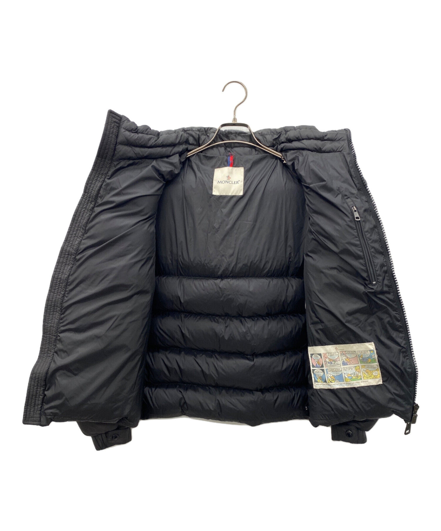 モンクレール NANTESFUR ダウンジャケット ブラック M 国内正規品 中古