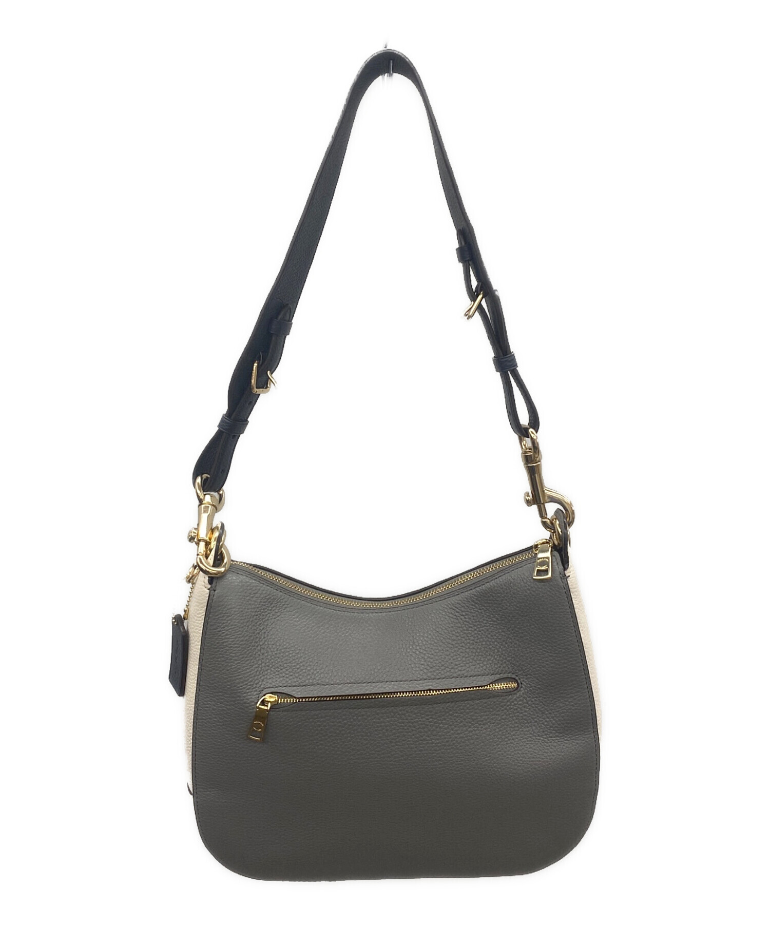 中古・古着通販】COACH (コーチ) ショルダーバッグ グレー×ベージュ 