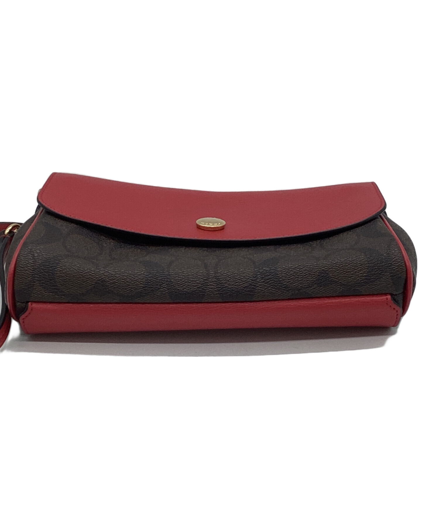 COACH リバーシブルショルダーバッグ 中古・古着通販】COACH (コーチ) リバーシブルショルダーバッグ レッド