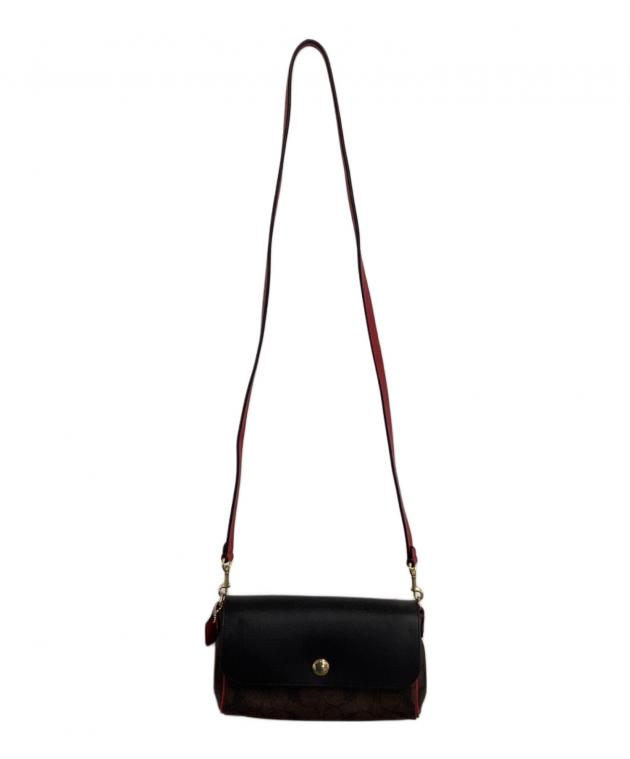 中古・古着通販】COACH (コーチ) リバーシブルショルダーバッグ レッド