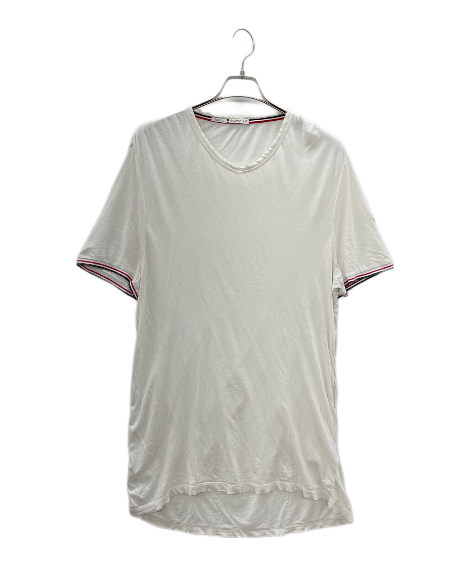 中古・古着通販】MONCLER (モンクレール) Tシャツ ホワイト サイズ:L 