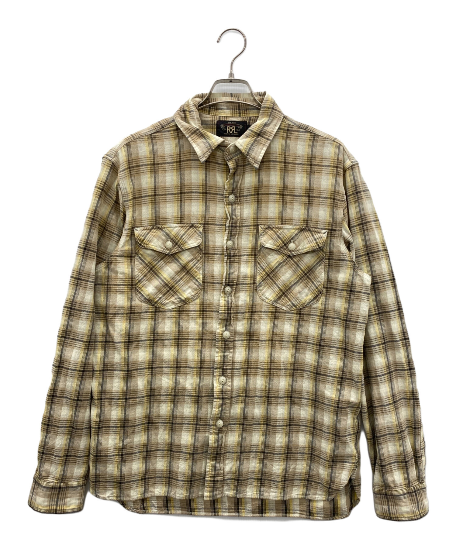 中古・古着通販】RRL (ダブルアールエル) 長袖シャツ ベージュ サイズ 