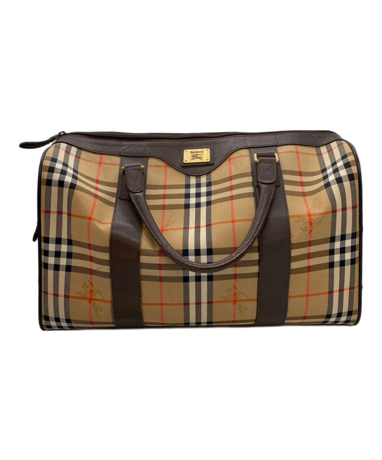 中古・古着通販】BURBERRY (バーバリー) ボストンバッグ ブラウン 