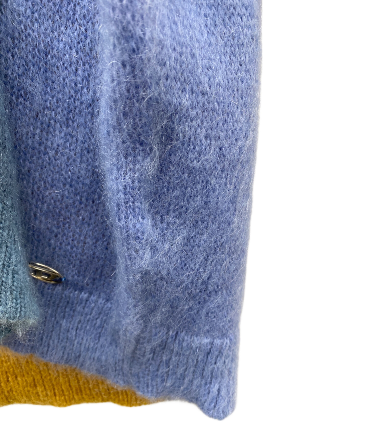 【美品】DIESEL モヘア混 ジップカーディガン デニム柄 y2k Mサイズ 中古・古着通販】DIESEL (ディーゼル) モヘアジップニット マルチ