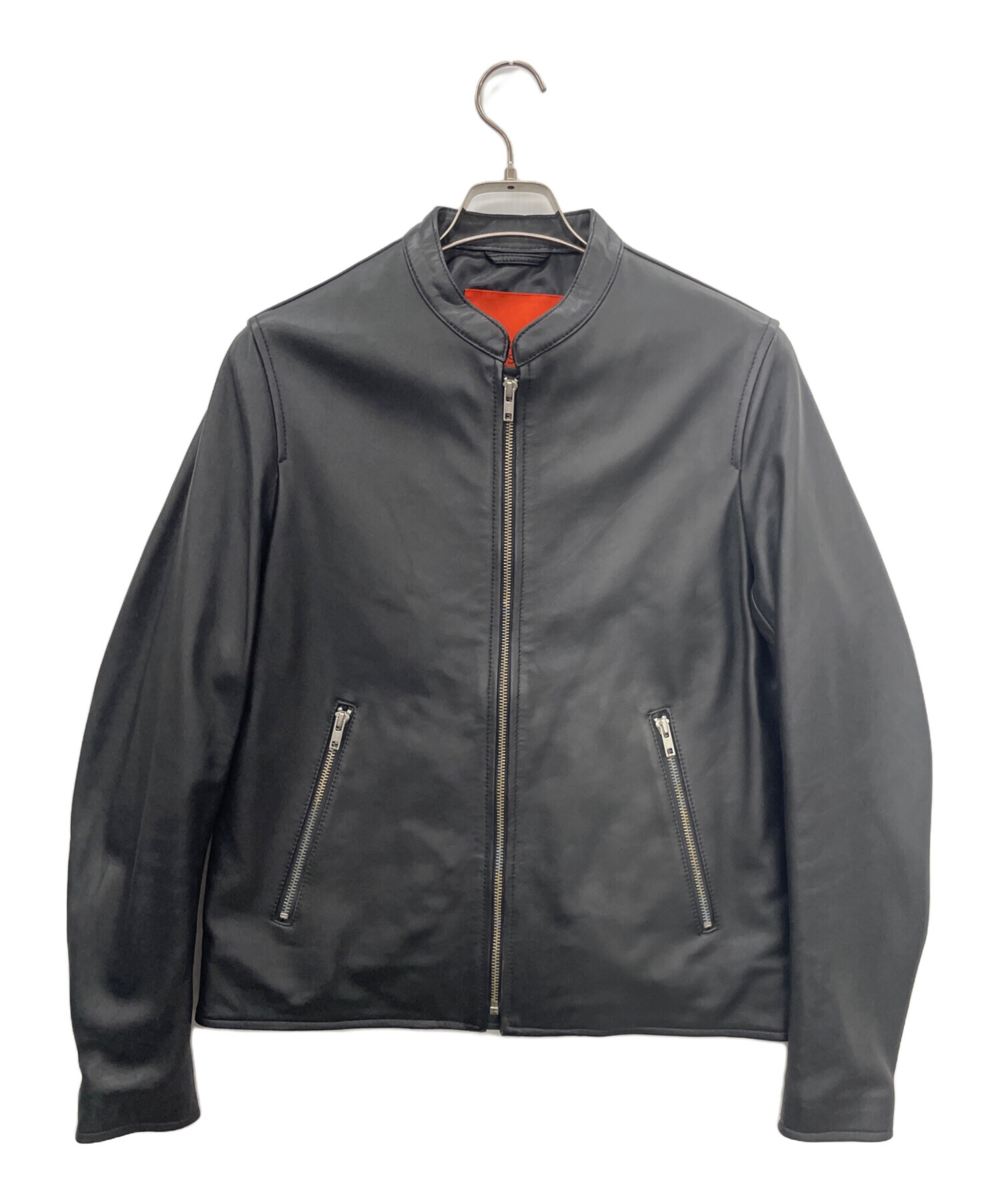 ROSSO ブラックレザージャケット ロッソスタイルラボ] シングルレザー