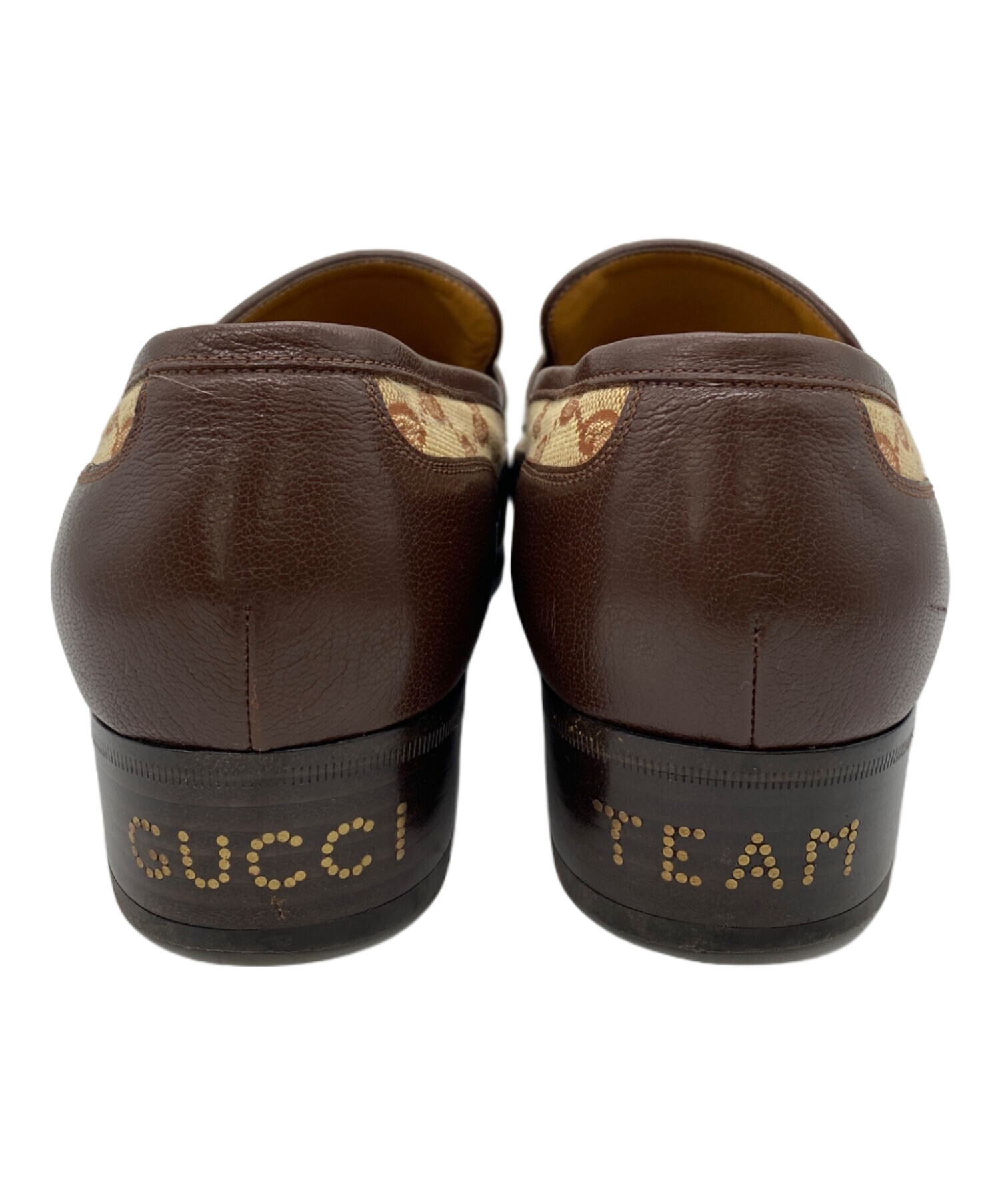 GUCCI グッチ ビジネスシューズ ローファー ブラウン 39 1/2 中古・古着通販】GUCCI (グッチ) ローファー ブラウン サイズ:SIZE