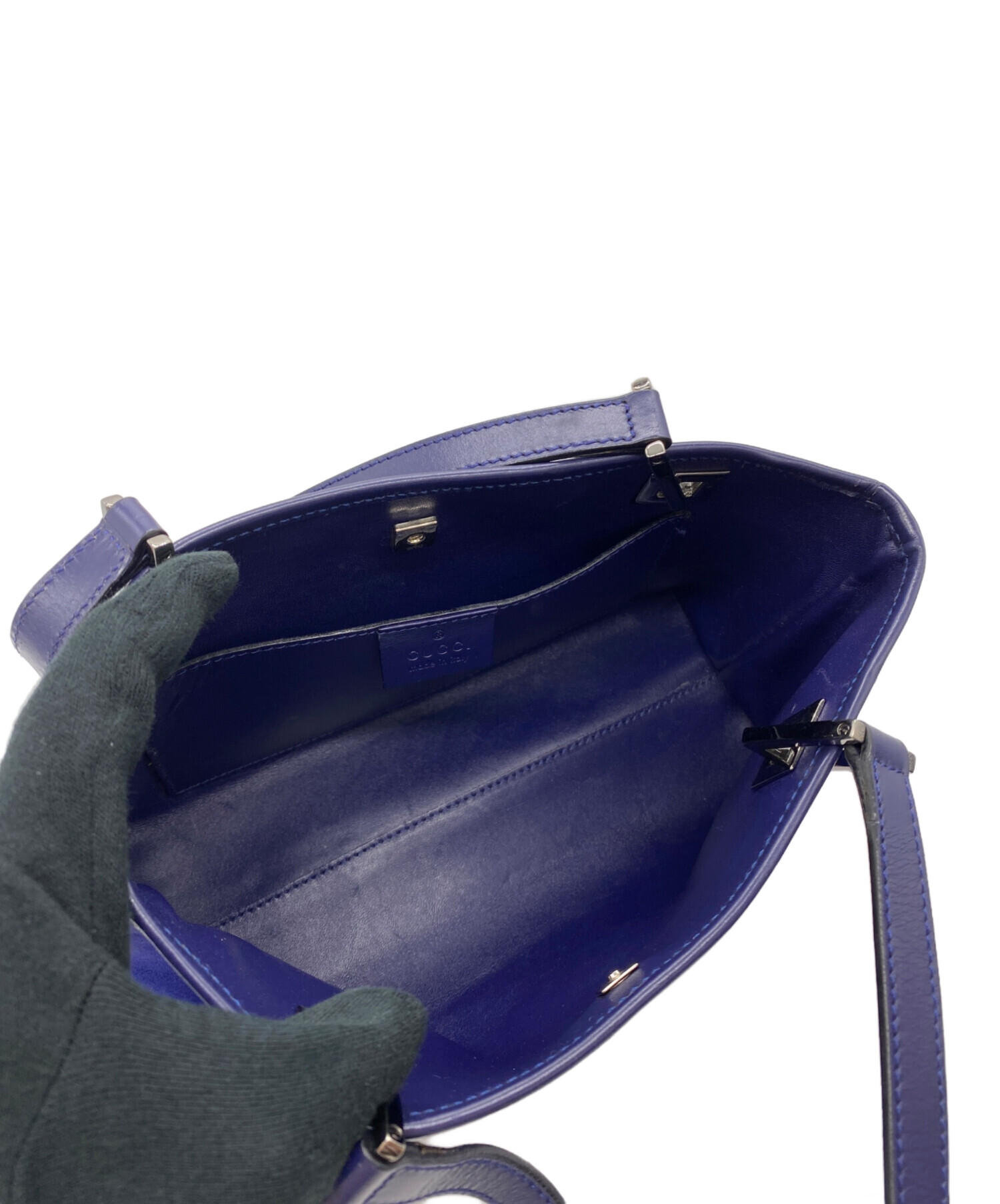 中古・古着通販】GUCCI (グッチ) ショルダーバッグ ブルー｜ブランド 