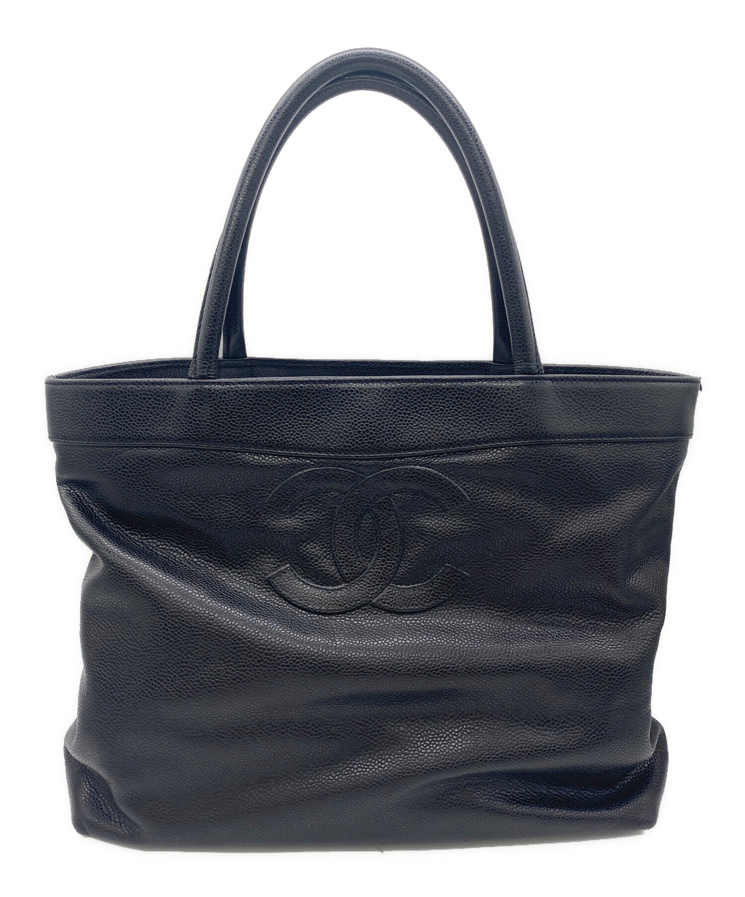 中古・古着通販】CHANEL (シャネル) ココマークトートバッグ ブラック 