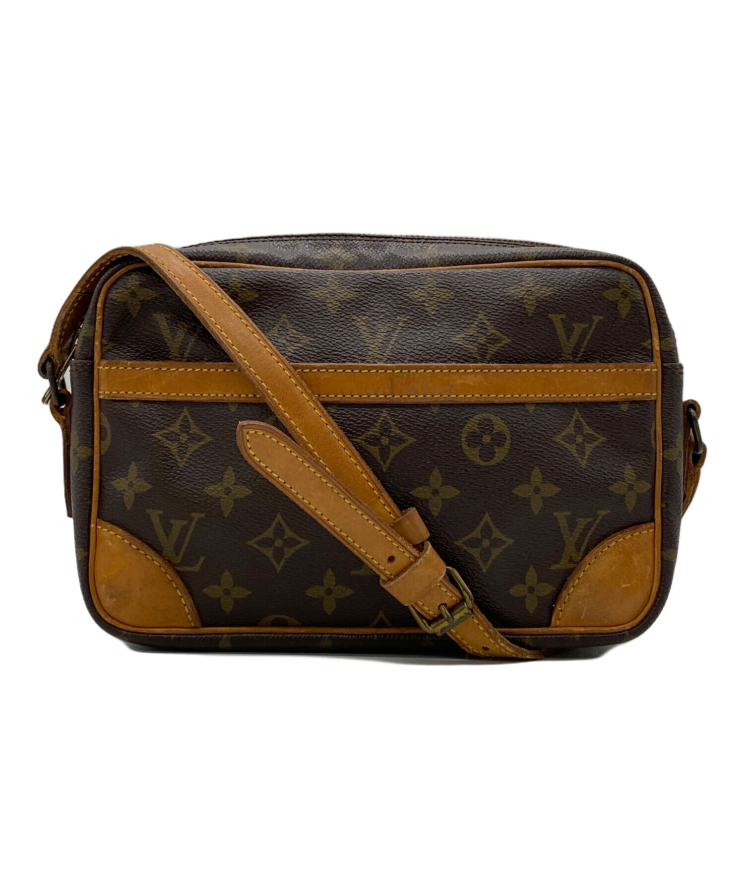 Louis Vuitton ショルダーバッグ ブラウンレザー 中古・古着通販】LOUIS VUITTON (ルイ ヴィトン) アマゾン ショルダー