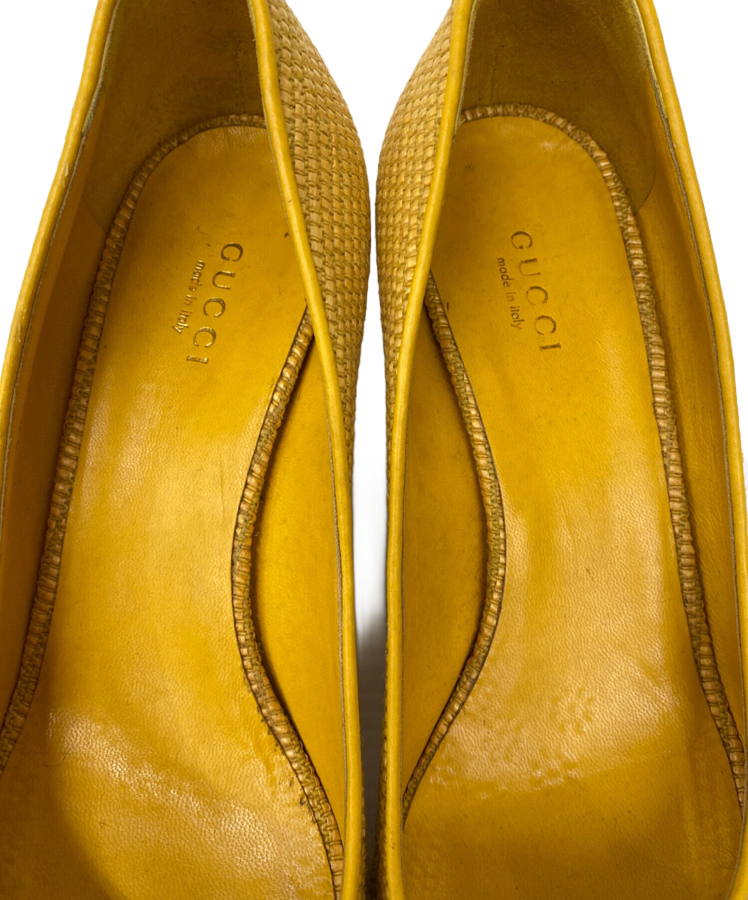 GUCCI （グッチ）　ウェッジソールサンダル　37 未使用品 中古・古着通販】GUCCI (グッチ) ウェッジソールサンダル イエロー