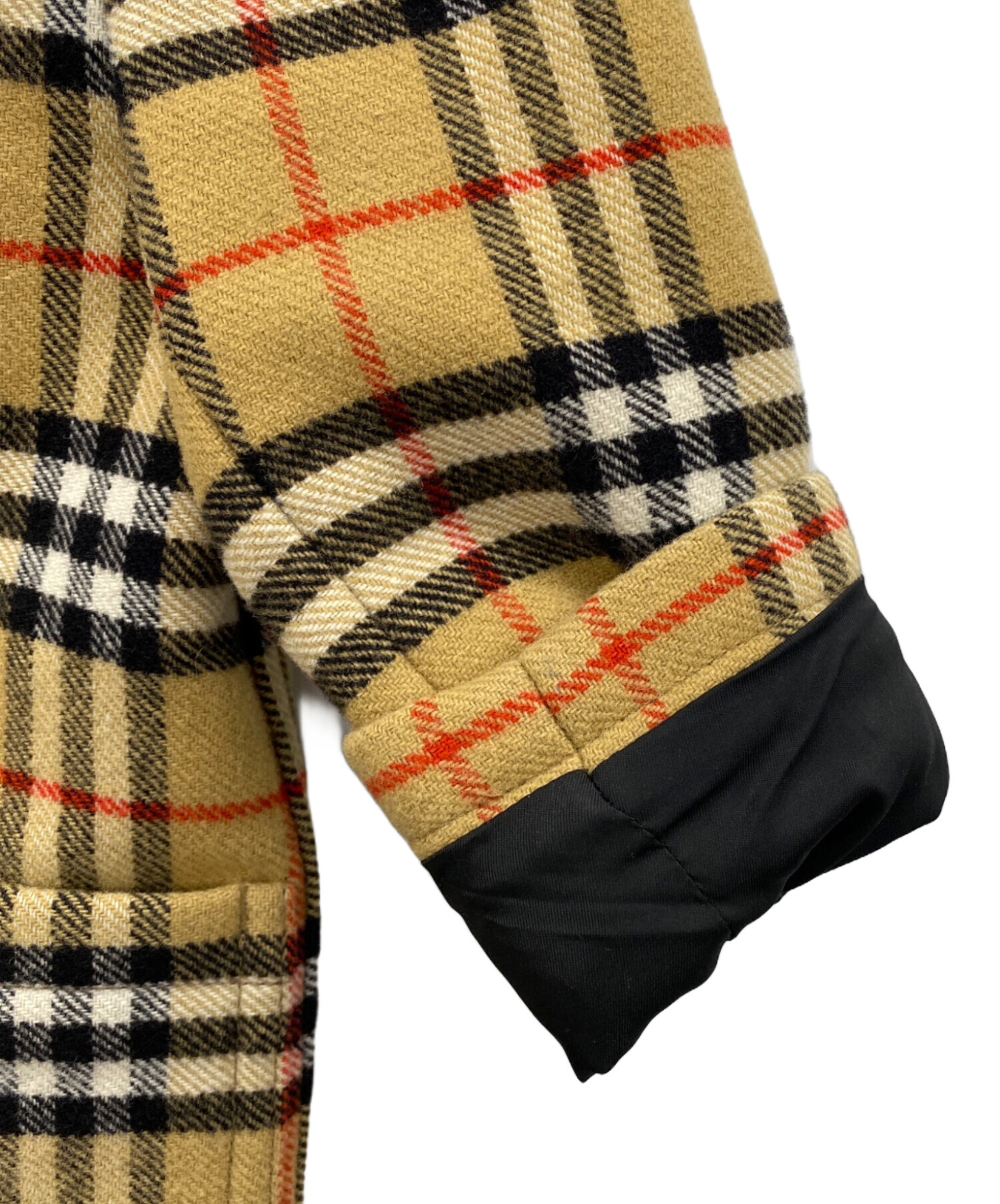 美品BURBERRY バーバリー ダッフルコート ヘリンボーン ノバチェック