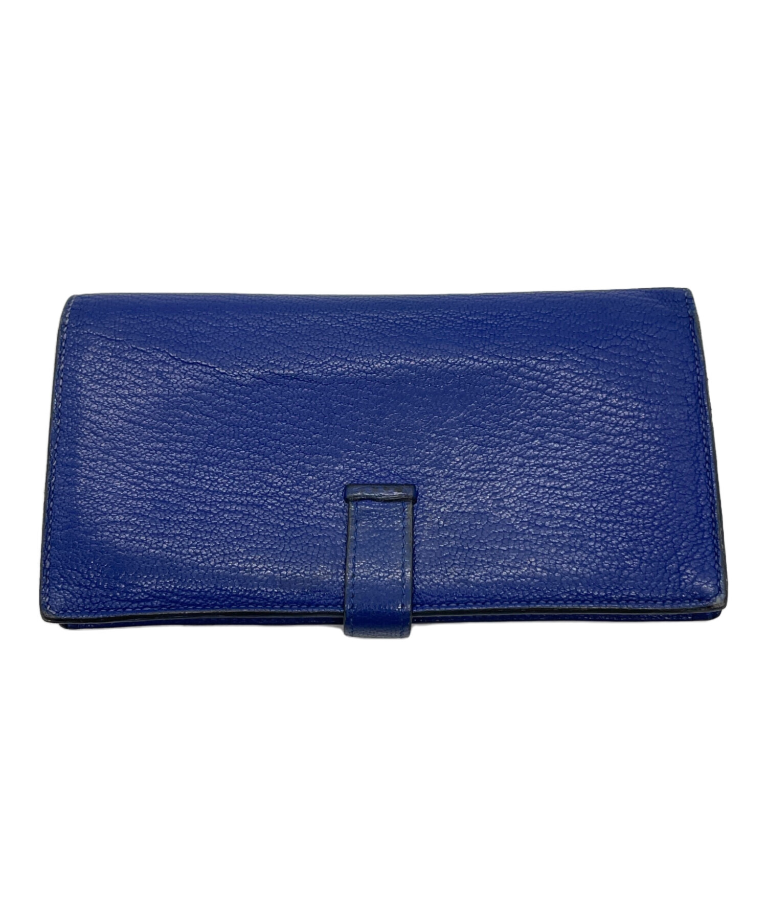 中古 エルメス HERMES ユニセックス 二つ折り財布 ブルーゼリージュ ヴォーエプソン 中古・古着通販】HERMES (エルメス) 2つ折り財布 ブルー｜ブランド