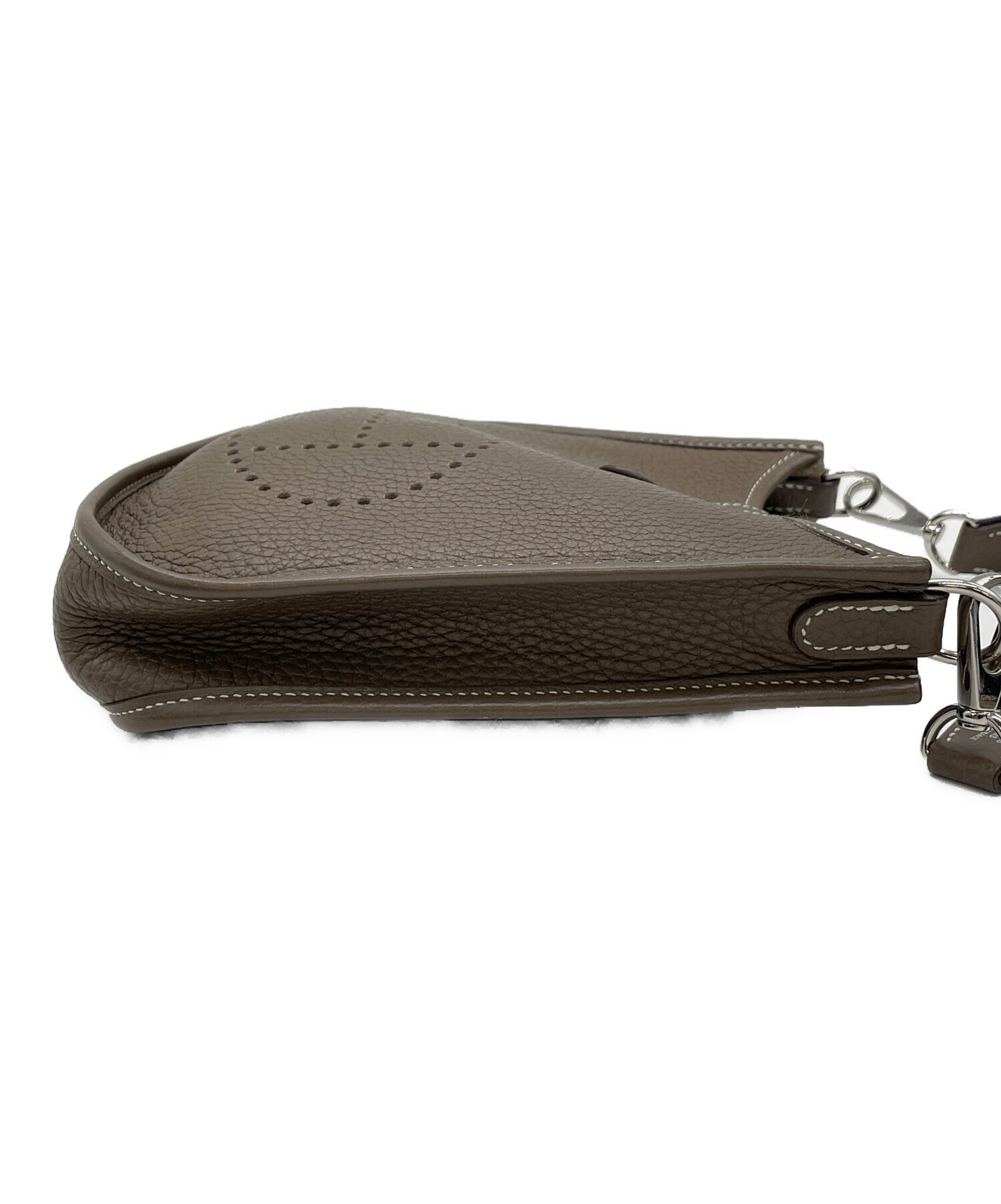 中古 エルメス HERMES レディース ショルダーバッグ エトゥープ シェーブル 中古・古着通販】HERMES (エルメス) ショルダーバッグ エトゥープ