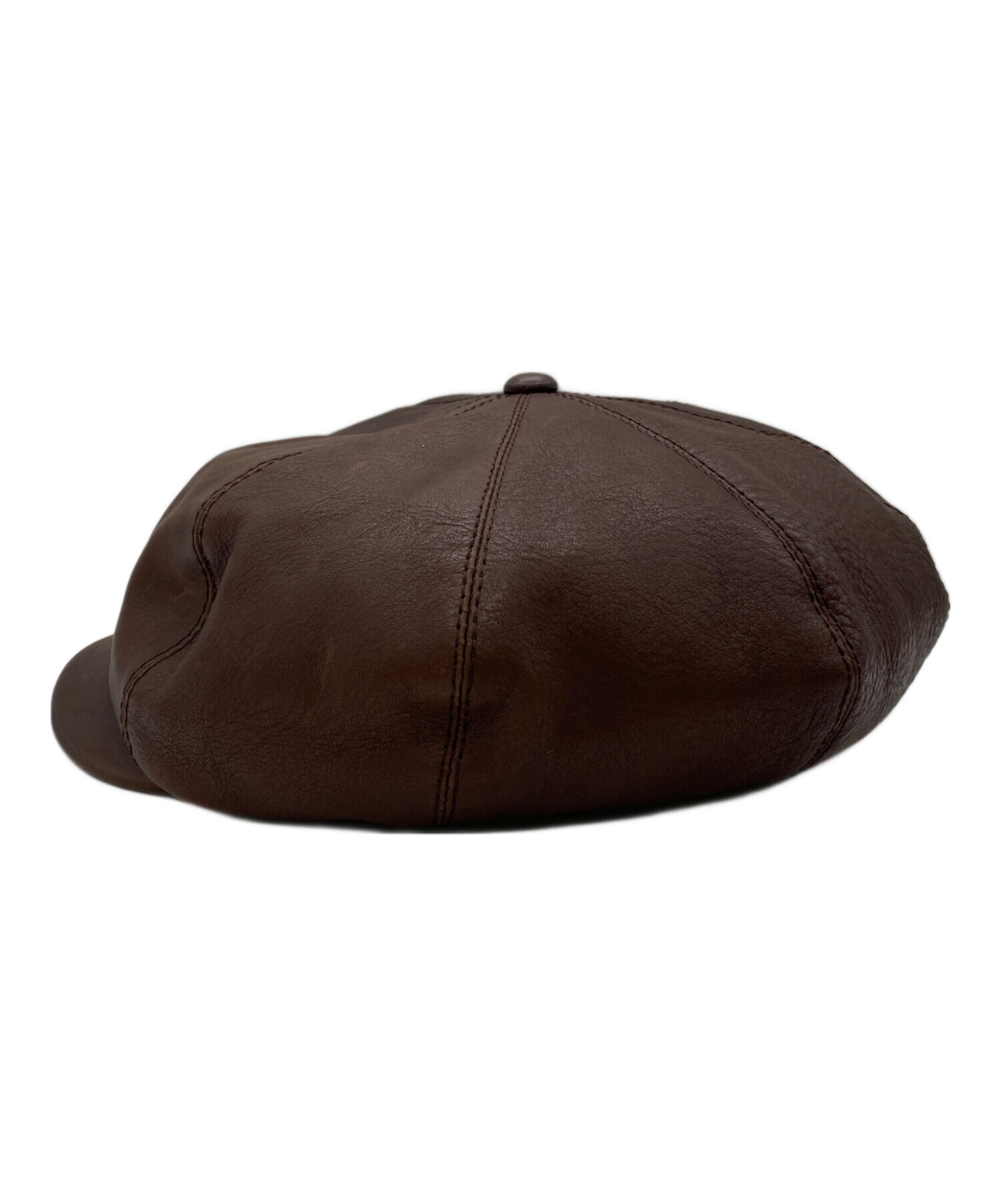 BRUNEL&CO.HATMAKERS　キャスケット　40　ブラウン　牛革 中古・古着通販】BRUNEL&CO.HATMAKERS (ブルーネルハットメイカース
