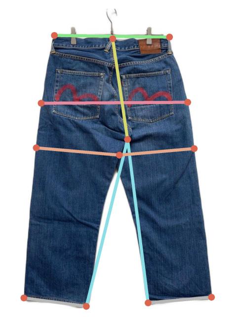 中古・古着通販】EVISU (エヴィス) ストレートデニムパンツ インディゴ