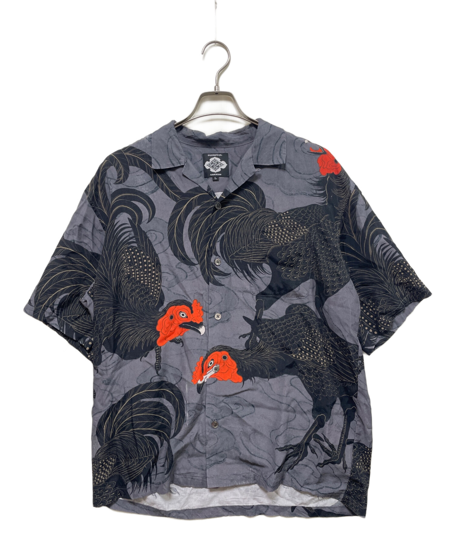 BUDSPOOL / 半袖シャツ/M/レーヨン/BLK 中古・古着通販】BUDSPOOL (バッズプール) Gakkin (ガッキン) 半袖