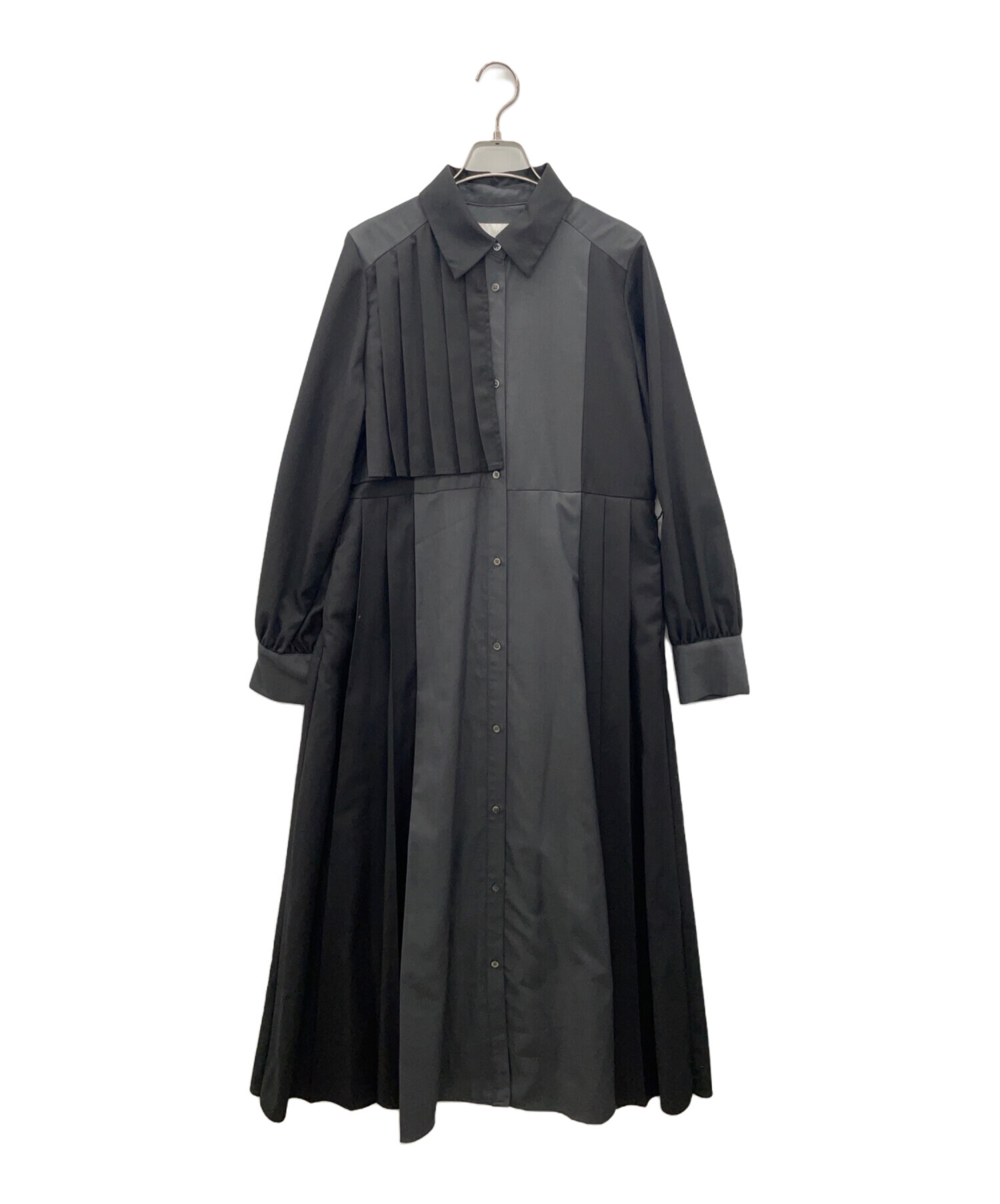 HARE ハレ 素材切り替え ブラック ワンピース 中古・古着通販】HARE (ハレ) ワンピース ブラック サイズ:FREE