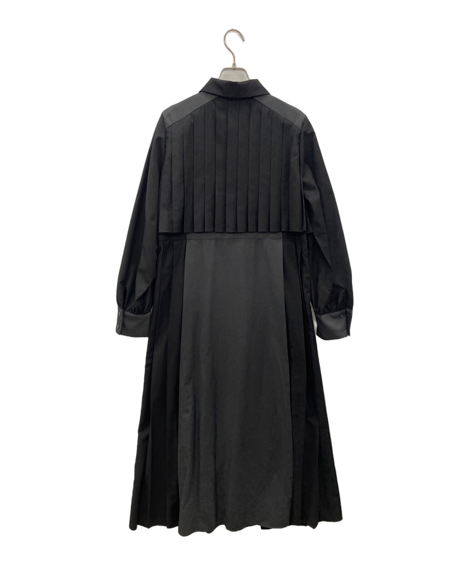 HARE ハレ 素材切り替え ブラック ワンピース 楽天市場】(W)サテンキリカエプリーツOPLS HARE ハレ ワンピース